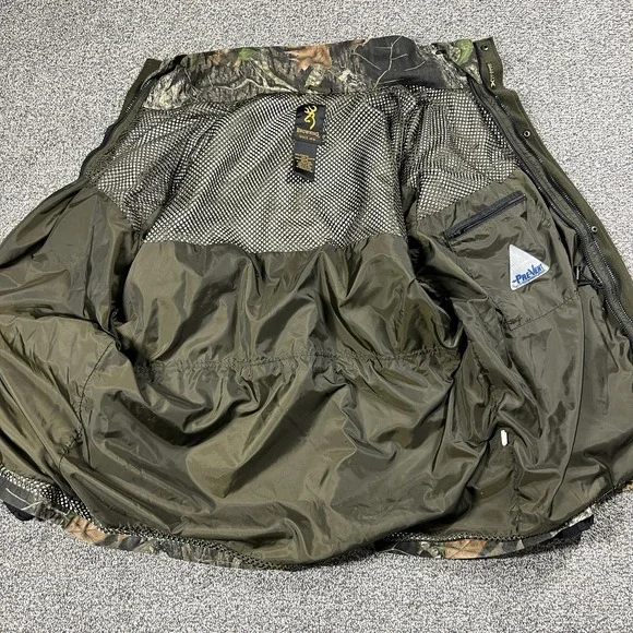 Browning Jacket Mens L Green Mossy Oak Camo Lined Pre Vent Hunting XPO X Change - Picture 4 of 15